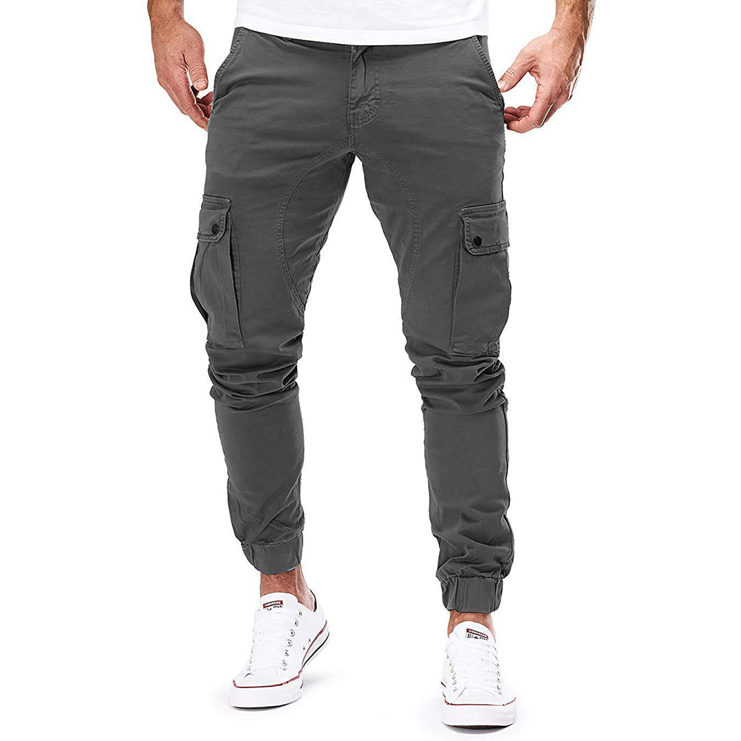 Pantalón Cargo De Corte Amplio Con Bolsillos Múltiples Para Hombre | Ideal Para Uso Diario Y Actividades Exteriores