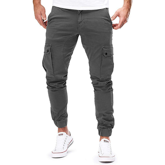 Pantalón Cargo De Corte Amplio Con Bolsillos Múltiples Para Hombre | Ideal Para Uso Diario Y Actividades Exteriores