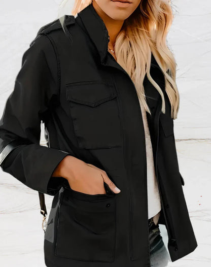 Chaqueta con Mangas Largas Y Cuatro Bolsillos para Mujer | Ideal para Uso Diario