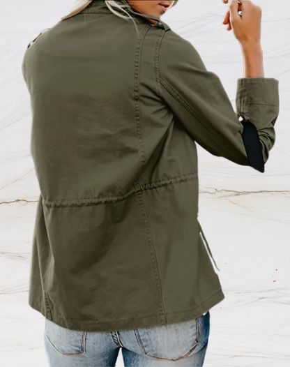 Chaqueta con Mangas Largas Y Cuatro Bolsillos para Mujer | Ideal para Uso Diario
