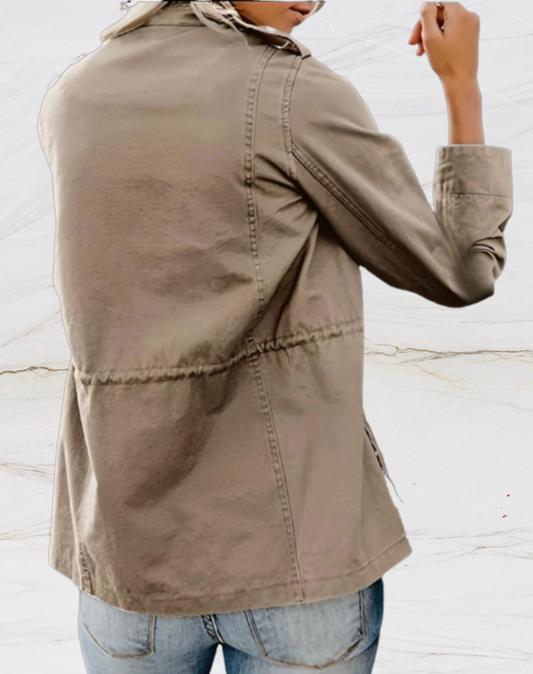 Chaqueta con Mangas Largas Y Cuatro Bolsillos para Mujer | Ideal para Uso Diario