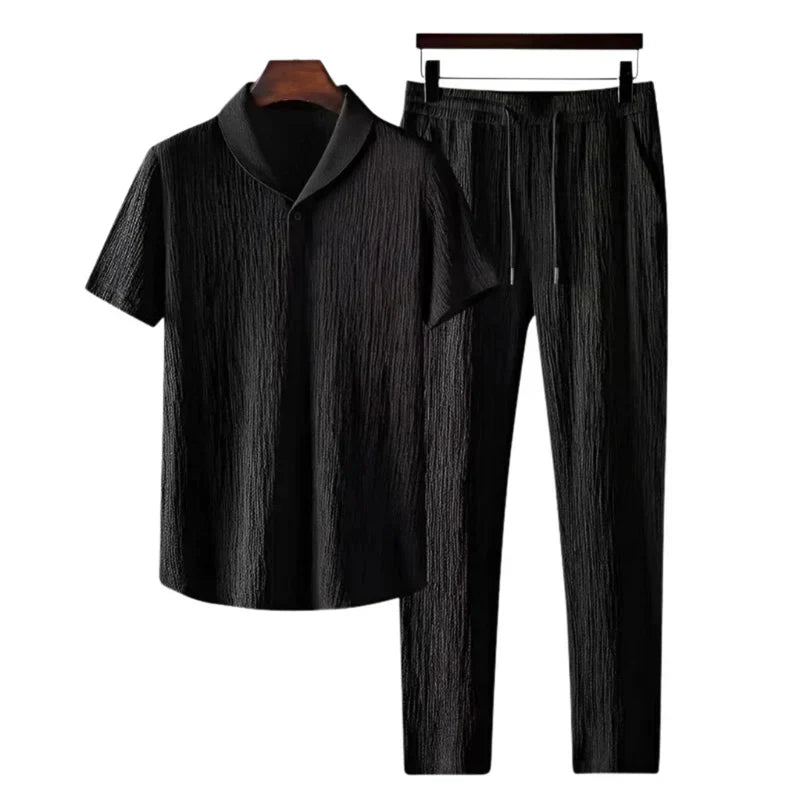 Conjunto De Dos Piezas Para Hombre Con Polo De Manga Corta Y Pantalón | Ideal Para Uso Diario