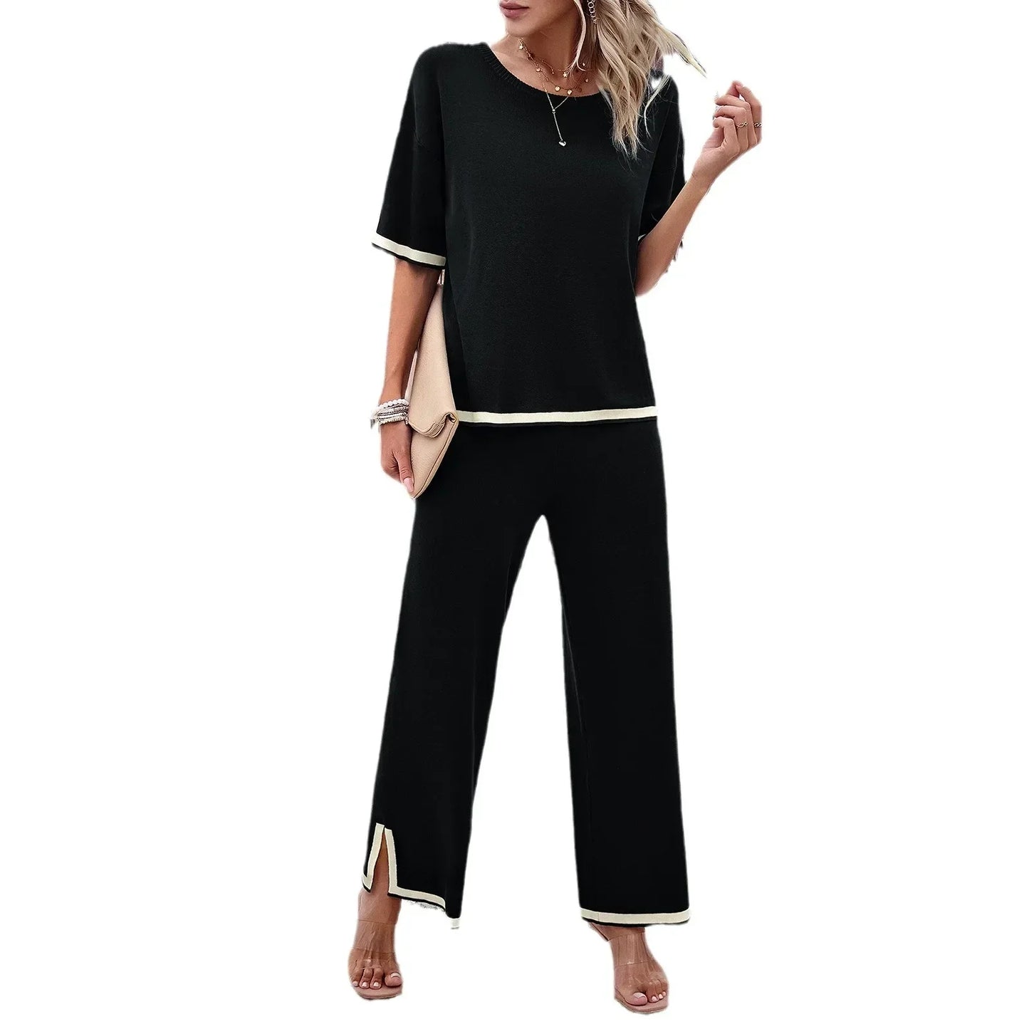 Conjunto de Dos Piezas con Corte Regular para Mujer | Ideal para Uso Diario