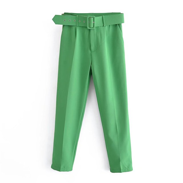 Pantalón de Talle Alto con Cinturón Ajustable y Bolsillos Funcionales para Mujer | Ideal para Uso Diario o Salidas Informales