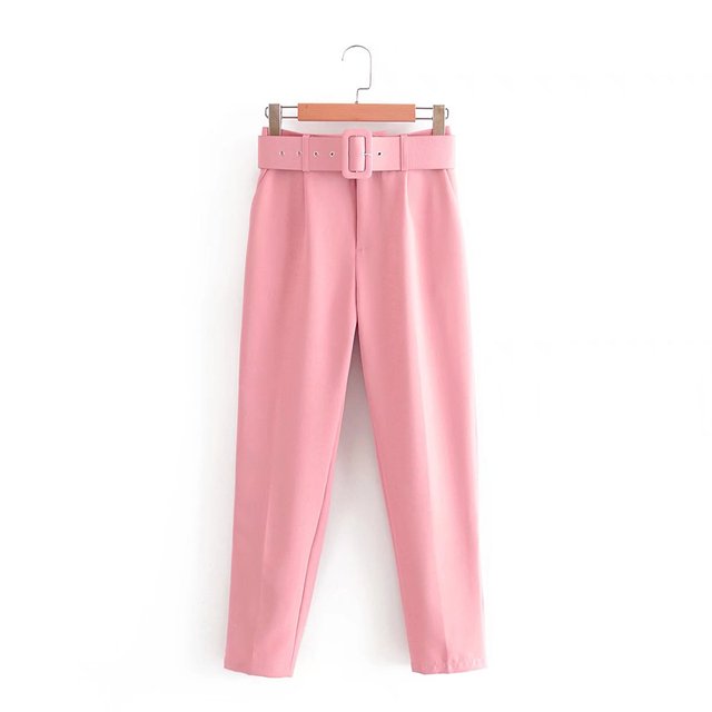 Pantalón de Talle Alto con Cinturón Ajustable y Bolsillos Funcionales para Mujer | Ideal para Uso Diario o Salidas Informales