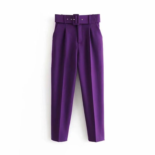 Pantalón de Talle Alto con Cinturón Ajustable y Bolsillos Funcionales para Mujer | Ideal para Uso Diario o Salidas Informales