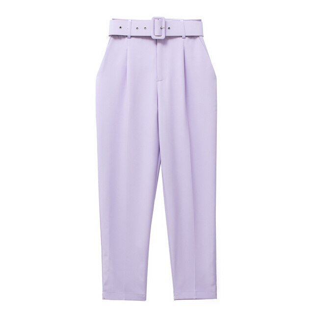 Pantalón de Talle Alto con Cinturón Ajustable y Bolsillos Funcionales para Mujer | Ideal para Uso Diario o Salidas Informales