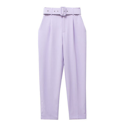 Pantalón de Talle Alto con Cinturón Ajustable y Bolsillos Funcionales para Mujer | Ideal para Uso Diario o Salidas Informales