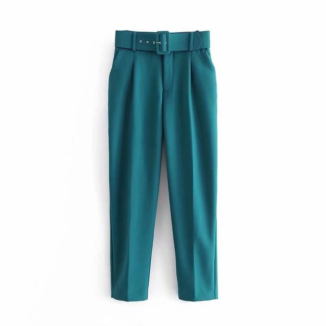 Pantalón de Talle Alto con Cinturón Ajustable y Bolsillos Funcionales para Mujer | Ideal para Uso Diario o Salidas Informales