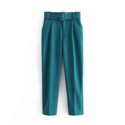 Pantalón de Talle Alto con Cinturón Ajustable y Bolsillos Funcionales para Mujer | Ideal para Uso Diario o Salidas Informales