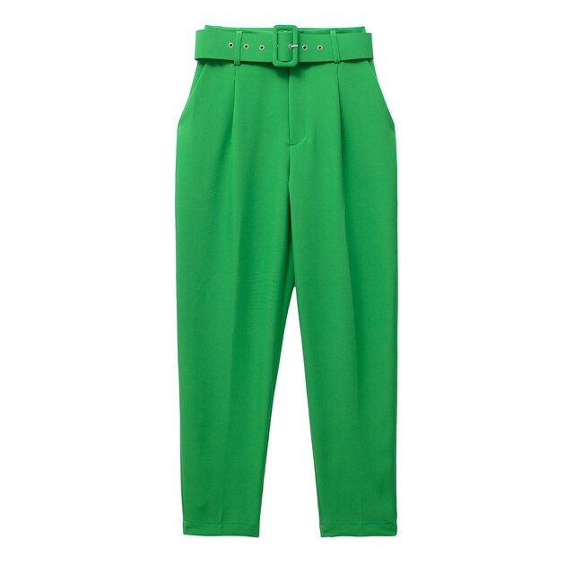 Pantalón de Talle Alto con Cinturón Ajustable y Bolsillos Funcionales para Mujer | Ideal para Uso Diario o Salidas Informales