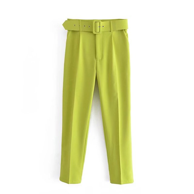 Pantalón de Talle Alto con Cinturón Ajustable y Bolsillos Funcionales para Mujer | Ideal para Uso Diario o Salidas Informales