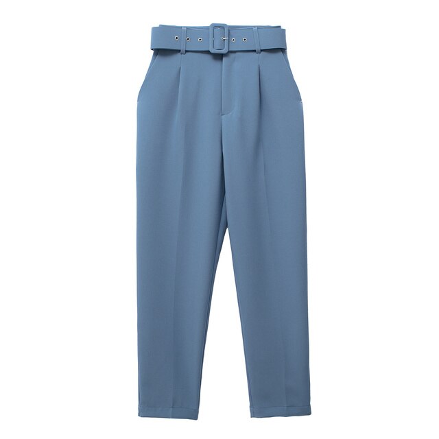 Pantalón de Talle Alto con Cinturón Ajustable y Bolsillos Funcionales para Mujer | Ideal para Uso Diario o Salidas Informales
