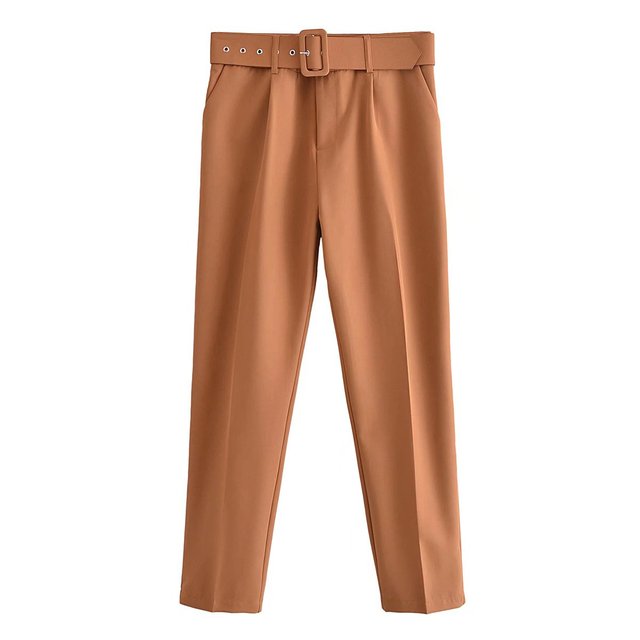 Pantalón de Talle Alto con Cinturón Ajustable y Bolsillos Funcionales para Mujer | Ideal para Uso Diario o Salidas Informales