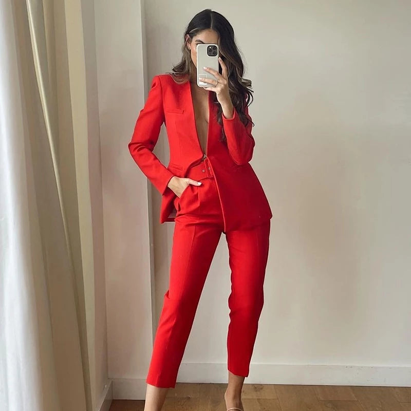 Pantalón de Talle Alto con Cinturón Ajustable y Bolsillos Funcionales para Mujer | Ideal para Uso Diario o Salidas Informales
