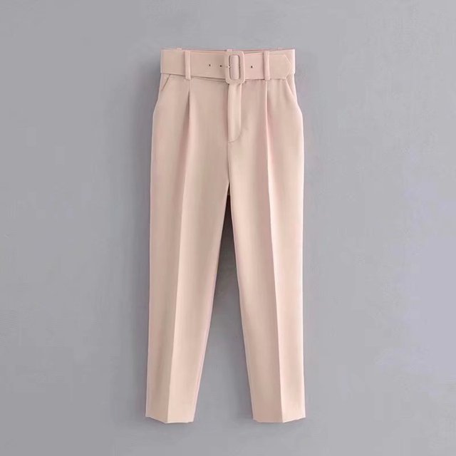 Pantalón de Talle Alto con Cinturón Ajustable y Bolsillos Funcionales para Mujer | Ideal para Uso Diario o Salidas Informales