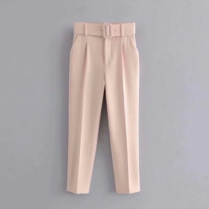 Pantalón de Talle Alto con Cinturón Ajustable y Bolsillos Funcionales para Mujer | Ideal para Uso Diario o Salidas Informales
