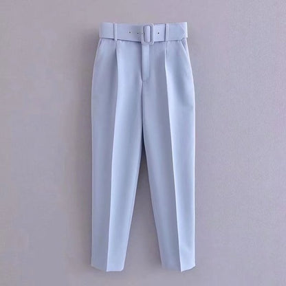 Pantalón de Talle Alto con Cinturón Ajustable y Bolsillos Funcionales para Mujer | Ideal para Uso Diario o Salidas Informales