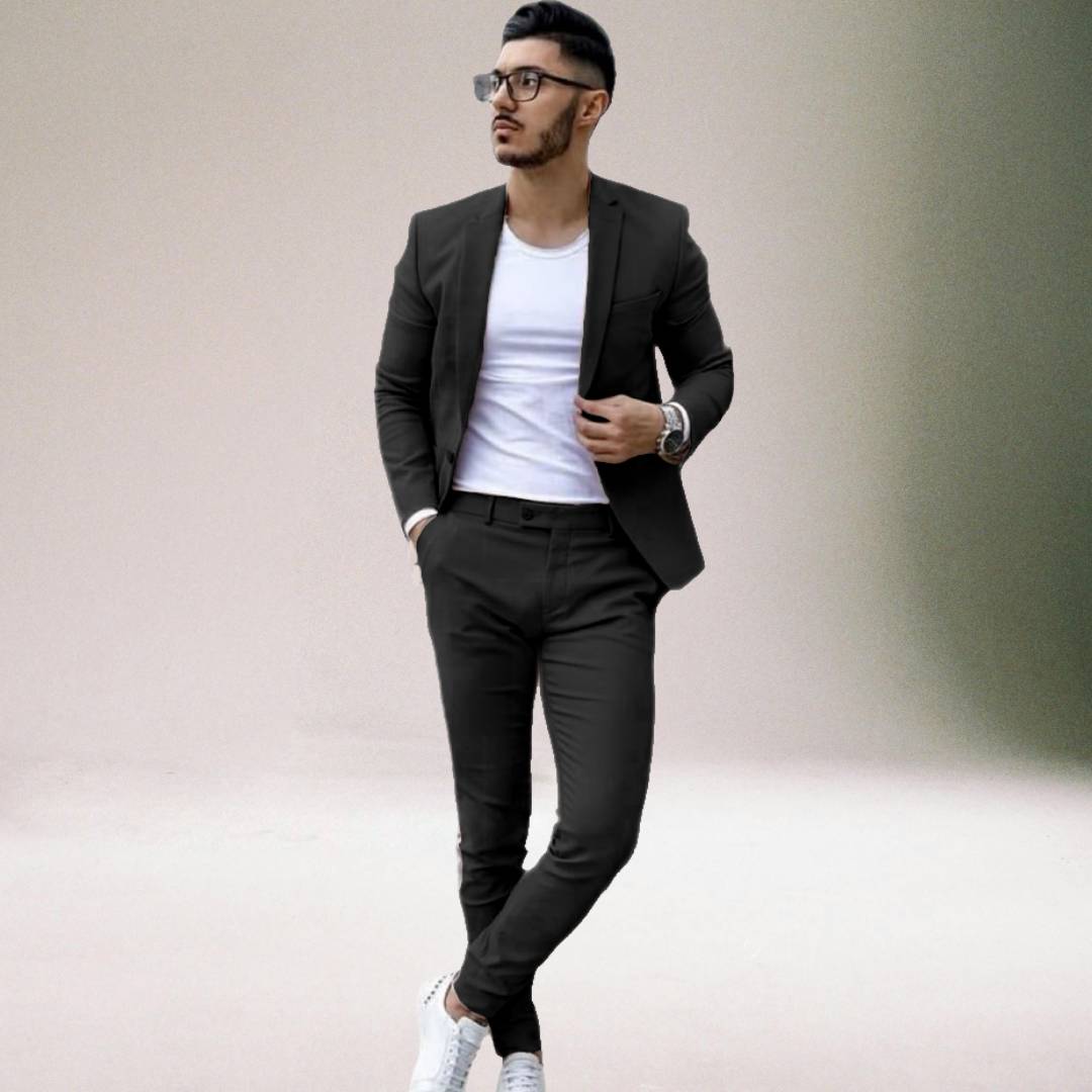 Conjunto de Blazer y Pantalón Slim para Hombre | Ideal para Ocasiones Formales y Uso Diario