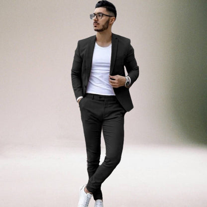 Conjunto de Blazer y Pantalón Slim para Hombre | Ideal para Ocasiones Formales y Uso Diario