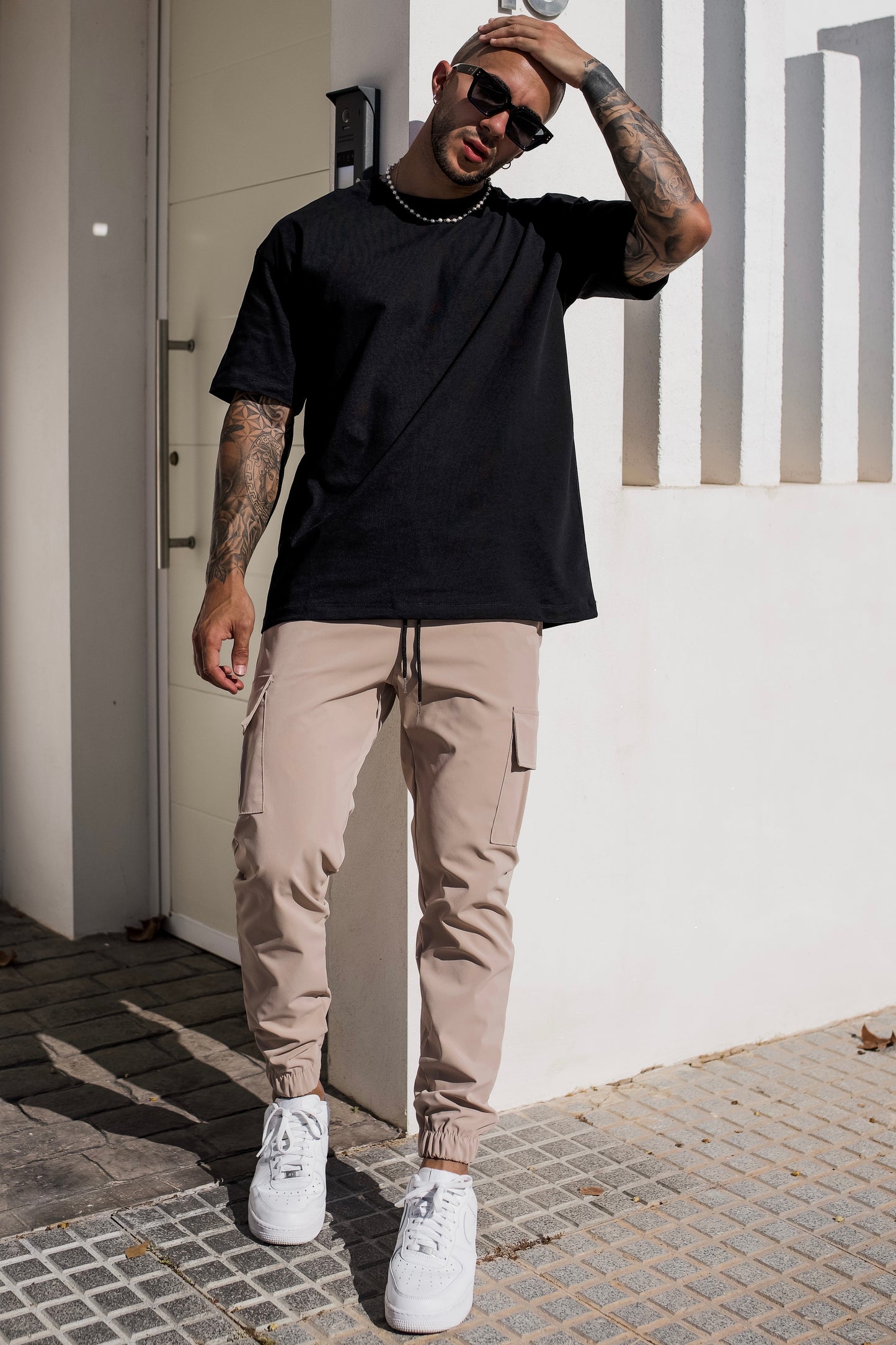 Pantalones Cargo Para Hombre Con Cintura Ajustable Y Corte Recto | Ideal Para Uso Diario