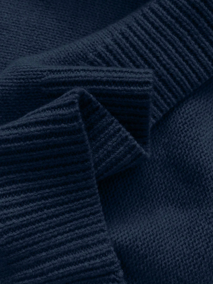 Blusa De Punto Con Escote En V Y Detalle De Superposición Para Mujer | Ideal Para Uso Diario Y Oficina