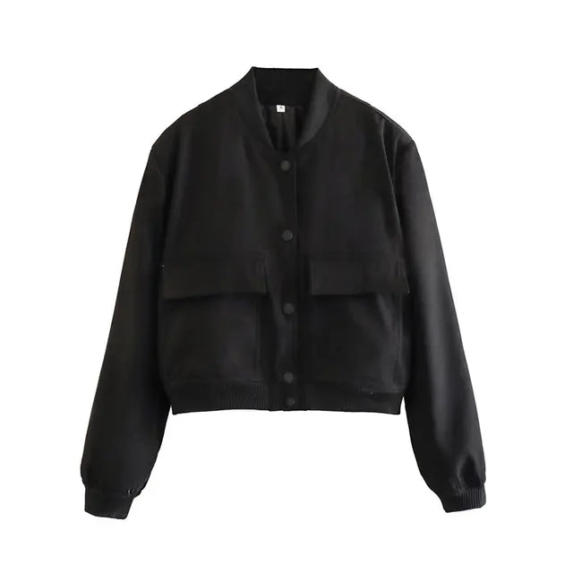 Chaqueta Bomber Corta Con Acabados Ajustados Para Mujer | Ideal Para Entretiempo Y Uso Diario