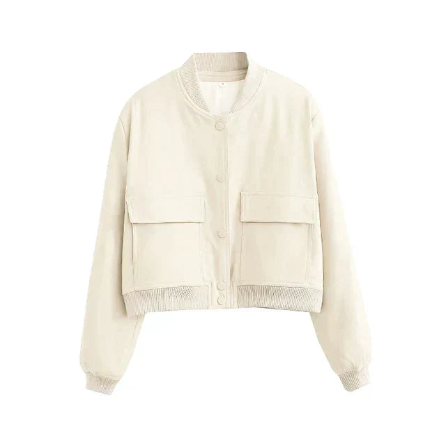 Chaqueta Bomber Corta Con Acabados Ajustados Para Mujer | Ideal Para Entretiempo Y Uso Diario