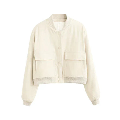 Chaqueta Bomber Corta Con Acabados Ajustados Para Mujer | Ideal Para Entretiempo Y Uso Diario