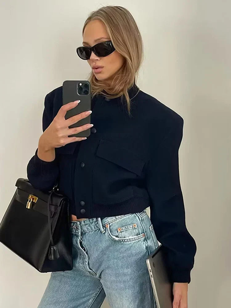 Chaqueta Bomber Corta Con Acabados Ajustados Para Mujer | Ideal Para Entretiempo Y Uso Diario
