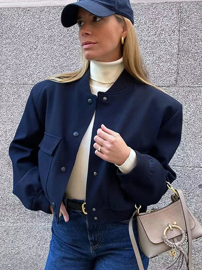 Chaqueta Bomber Corta Con Acabados Ajustados Para Mujer | Ideal Para Entretiempo Y Uso Diario