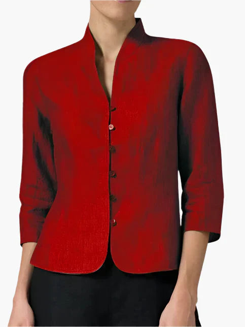 Blazer con Cuello Alto y Corte Ajustado para Personas Adultas | Ideal para Uso Profesional y Diario