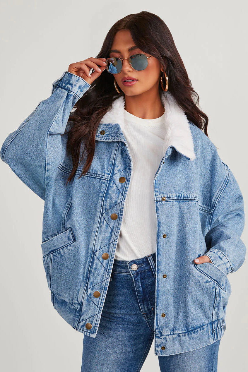 Chaqueta Oversize con Botones Frontales para Mujer | Ideal para Primavera, Otoño y Uso Diario