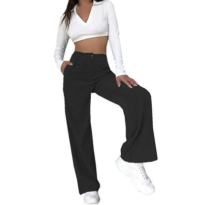 Pantalón de Corte Amplio con Cintura Alta para Mujer | Ideal para Uso Diario y Salidas Informales