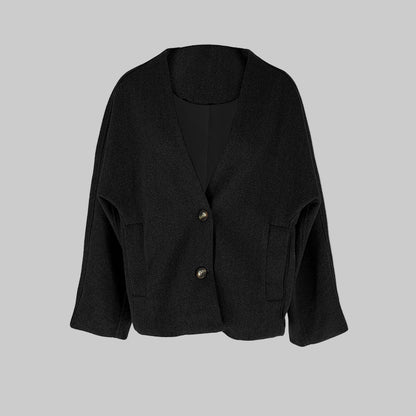 Abrigo Largo con Cuello en V para Mujer | Ideal para Uso Diario