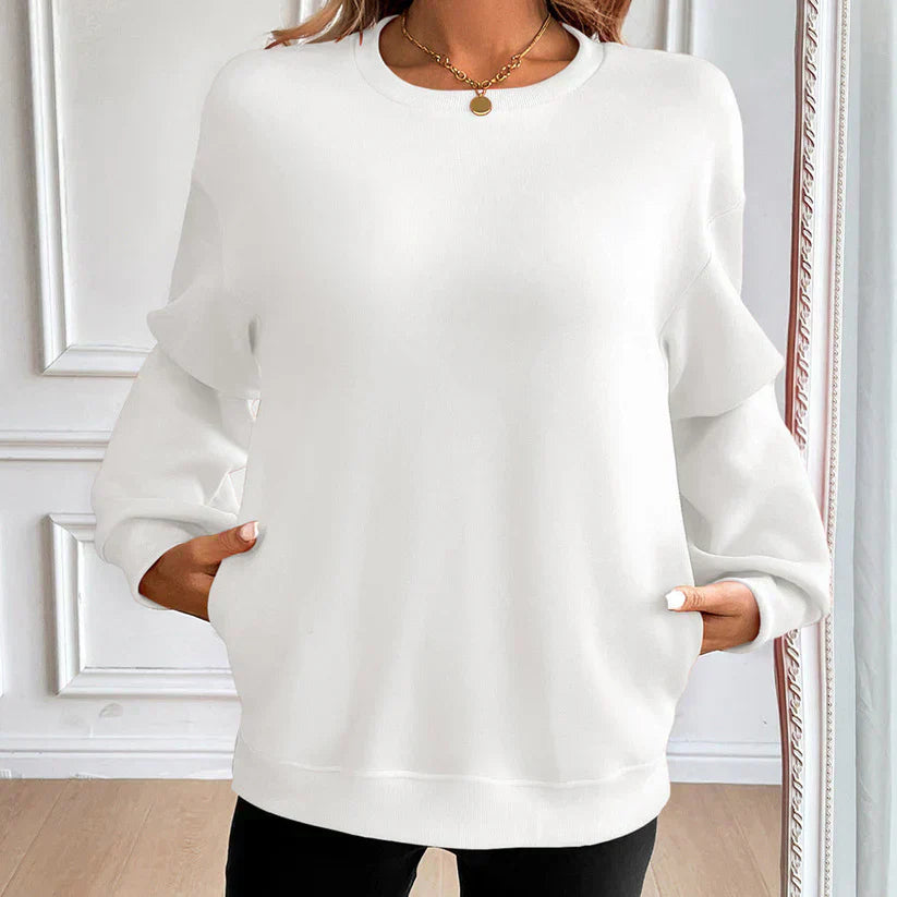 Sudadera De Corte Holgado Con Bolsillos Frontales Para Mujer | Ideal Para Uso Diario