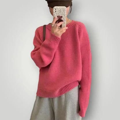 Suéter De Punto Con Ajuste Holgado Para Mujer | Ideal Para Otoño E Invierno