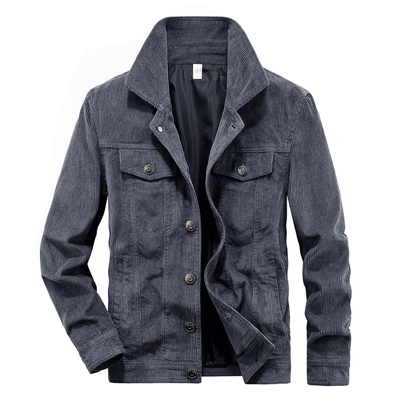 Chaqueta De Corte Amplio Con Bolsillos Integrados Para Hombre | Ideal Para Uso Diario Y Entretiempo
