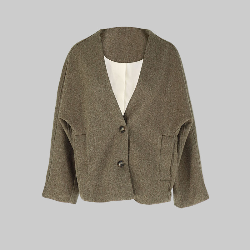 Abrigo Largo con Cuello en V para Mujer | Ideal para Uso Diario