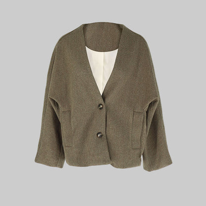 Abrigo Largo con Cuello en V para Mujer | Ideal para Uso Diario