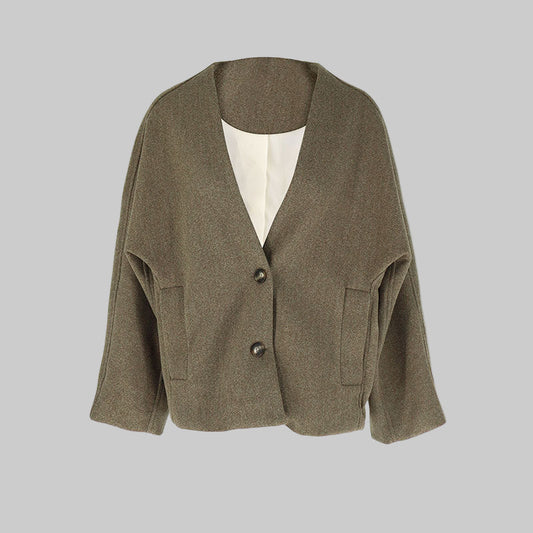 Abrigo Largo con Cuello en V para Mujer | Ideal para Uso Diario y Profesional