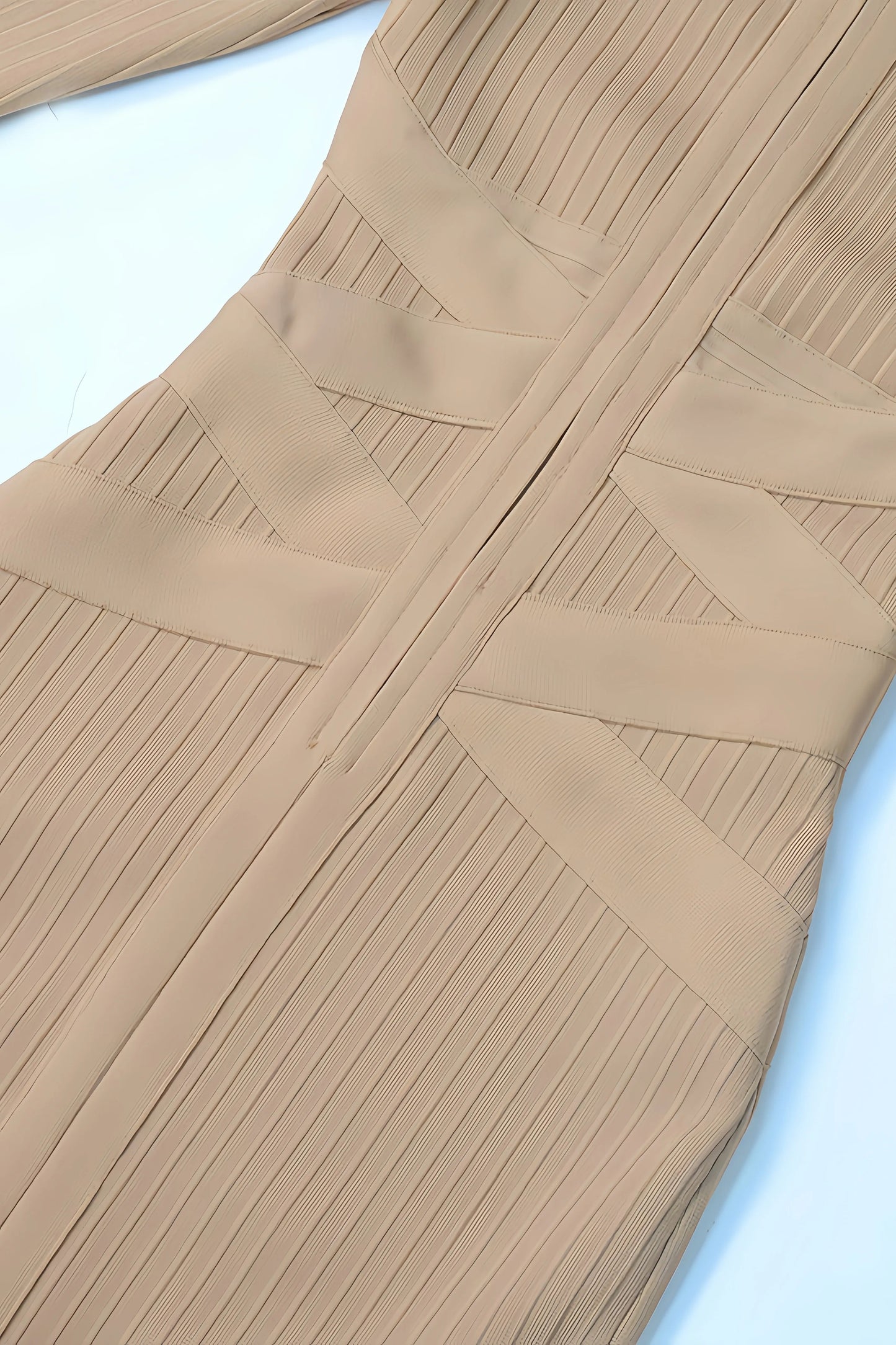 Vestido Midi Con Cuello Alto Y Corte Ajustado Para Mujer | Ideal Para Uso Profesional Y Salidas