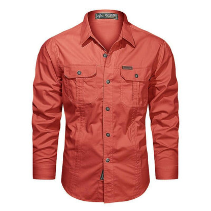 Camisa de Hombre con Bolsillos Funcionales para Uso Diario | Ideal para Ocio y Desplazamientos