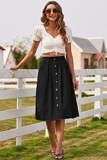 Falda A-Línea con Bolsillos para Mujer | Ideal para Uso Diario o Eventos Planificados