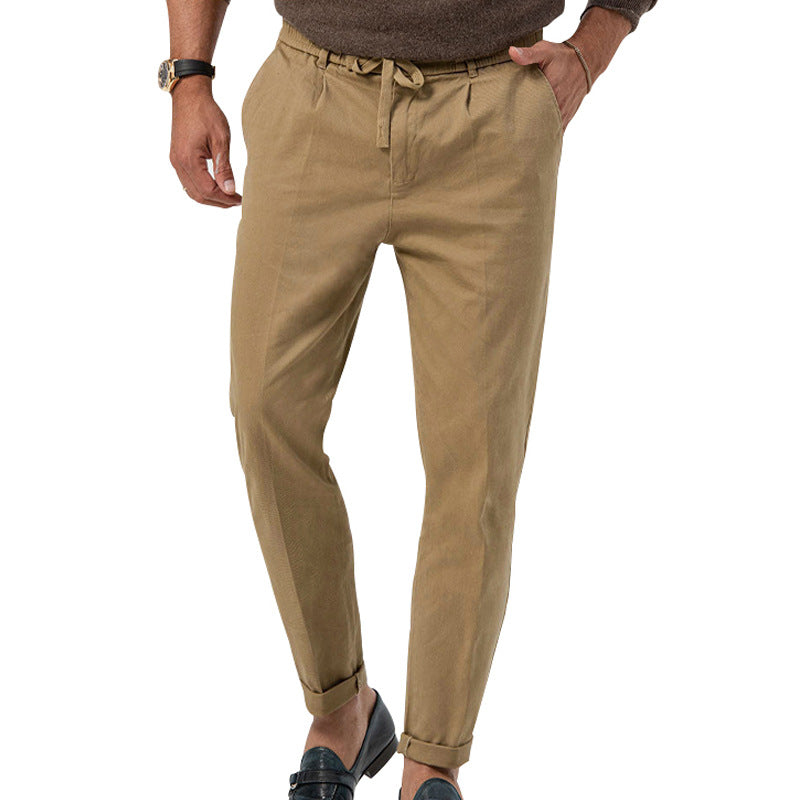 Pantalón De Tiro Alto Con Pierna Recta Para Hombres | Ideal Para Uso Diario Y Profesional