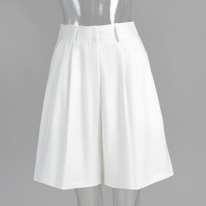 Short De Talle Alto Con Pernera Ancha Para Mujer | Ideal Para Primavera Y Verano
