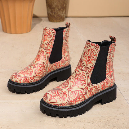 Botas Chelsea de Invierno con Patrón Estructurado para Mujer | Ideal para Invierno