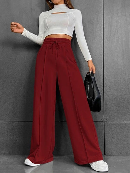 Pantalón de Corte Amplio con Cintura Elástica para Mujer | Ideal para Uso Diario y Actividades Informales