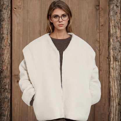 Chaqueta Oversized con Cuello en V para Mujer | Ideal para Uso Diario