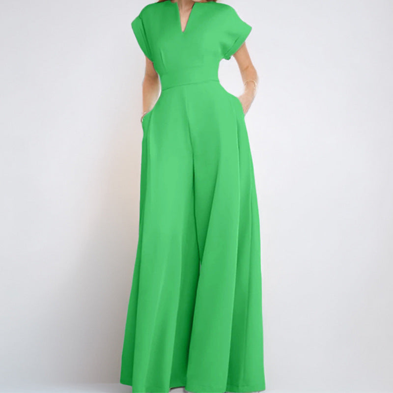 Mono Con Cuello Chal Y Piernas Anchas Para Mujer | Ideal Para Uso Diario Y Eventos